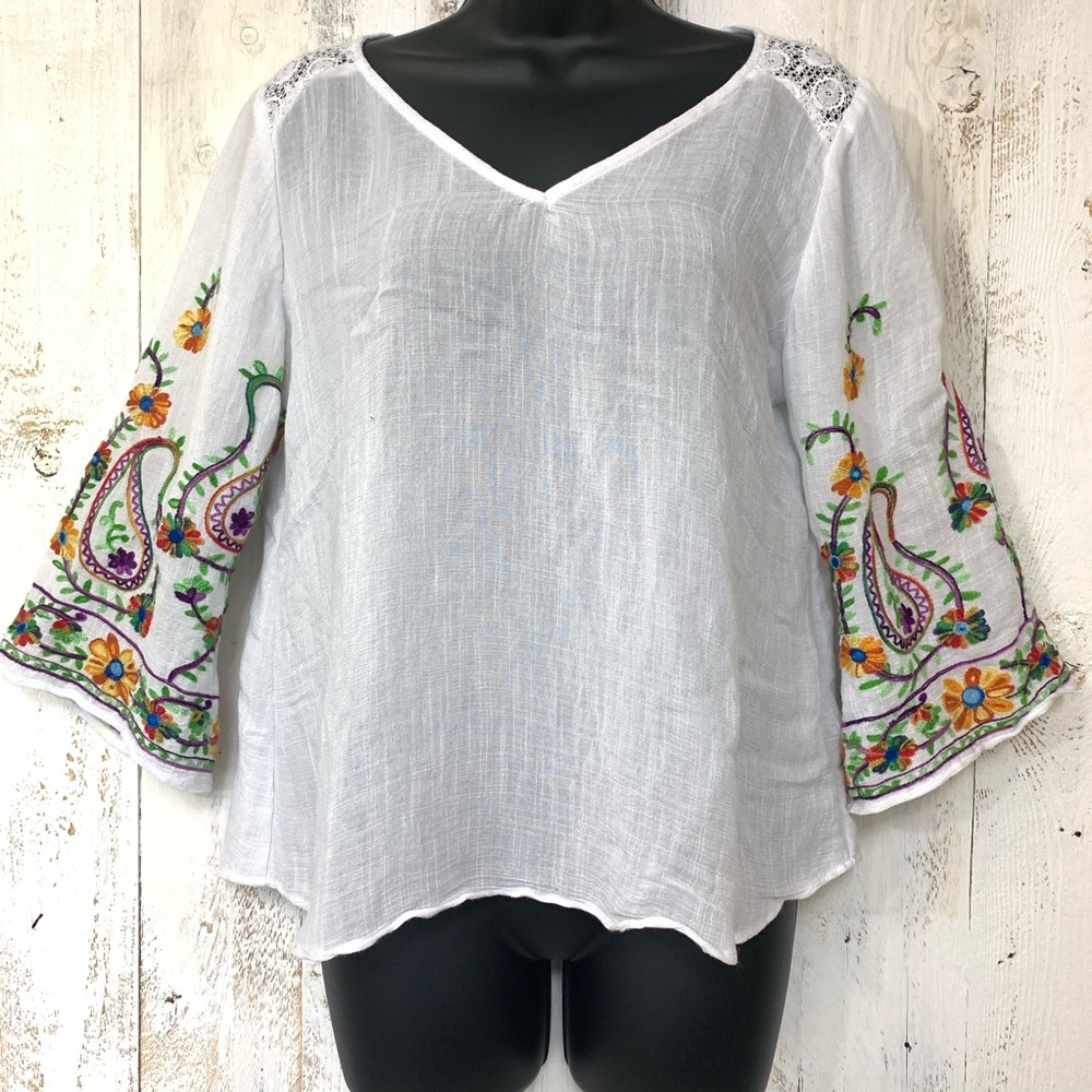 Valerie Stevens Cotton Embroidered Tunic